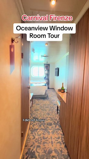 Oceanview Window Room Tour on Carnival Firenze | Cruise Ship Stateroom