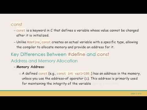 Understanding the Difference Between # define and const in C