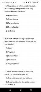 The process by which small molecules (monomers) join together t... | Filo