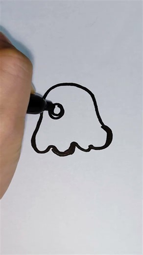 How to draw a ghost easy #cutedrawing #easydrawing #drawingtutorial