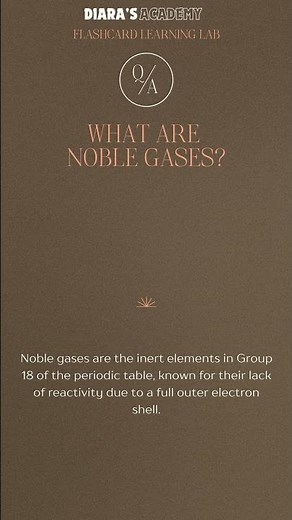What are Noble Gases? ‪@Diarasacademy‬