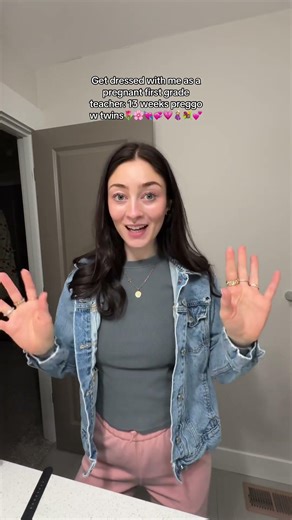 Get dressed with me as a pregnant first grade teacher 💕