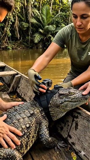 We Put a Camera on a Crocodile… It Found a Hidden Amazon City! 🐊