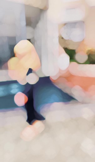 Stylish Poolside Walk in a Dark Blue Dress