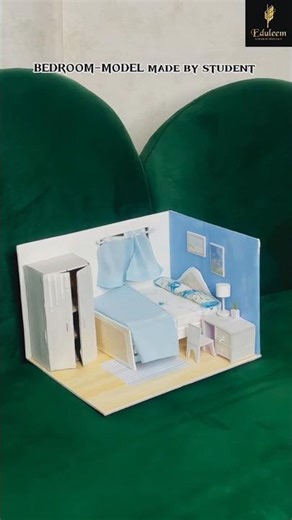 Interior Design Student Creates a Bedroom Prototype Model | #shorts