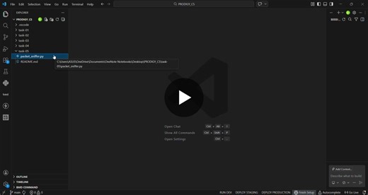 #prodigyinfotech #cybersecurity #networksecurity #scapy #soc | Sandesha Ganiga