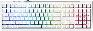 Ducky One X Wireless Inductive Keyboard: Tri-Mode, Rapid Trigger, Linear Inductive Switches, Gasket-Mount Quack Mechanics+ 7-Layer Dampening, High-Density PBT Doubleshot Keycaps, US, White