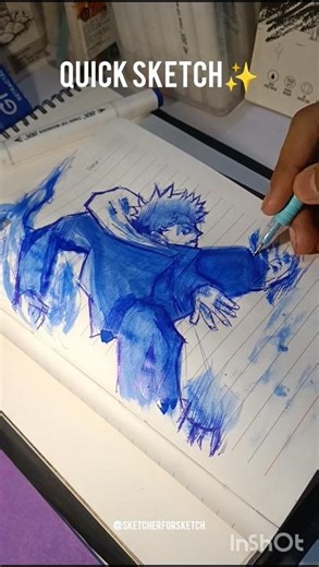 🔥 WAIT FOR THE BLACK FLASH… 😳 I Drew Yuji Itadori — 0.000001s IMPACT GOD MODE!⚡🔥#JJK#AnimeArt#Shorts