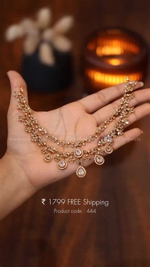 Sullie Jewels on Instagram: "Two Layer Diamond Lookalike Necklace Set Product code : 444 , 516 , 583 , 598 ₹ 1799 🧿 How to Shop from Sullie Jewels : 1. Shop on our website – just search using the product code OR 2. Message us directly on Instagram OR 3. Text us on WhatsApp: +91 80957 78479 #necklace #looklike #diamond #fashion #jewellery"