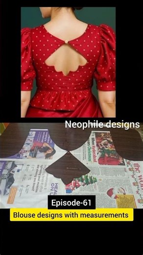 Episode-61 Blouse designs with measurements | By Neophile #blouse #shorts #neophiledesigns #fashion
