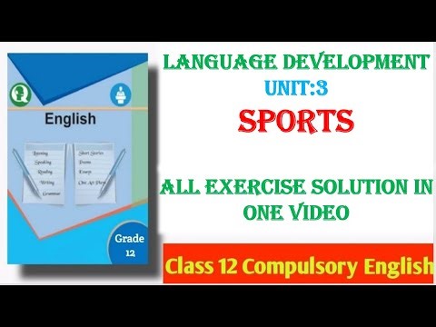 Class 12 Compulsory English Unit:3 Sport |Q&A | All Exercise Question Answer Full Solution |