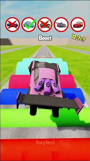 Sally & Boost & McQueen vs Big SpeedBumps #beamngdrive