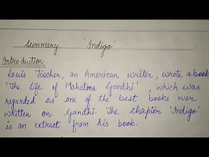 Summary Indigo Class 12 in Hindi Summary Chapter 5 Flamingo book in hindi indigo class 12 in hindi