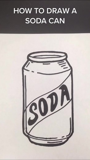Easy Way to Draw a Soda Can | Step-by-Step Tutorial
