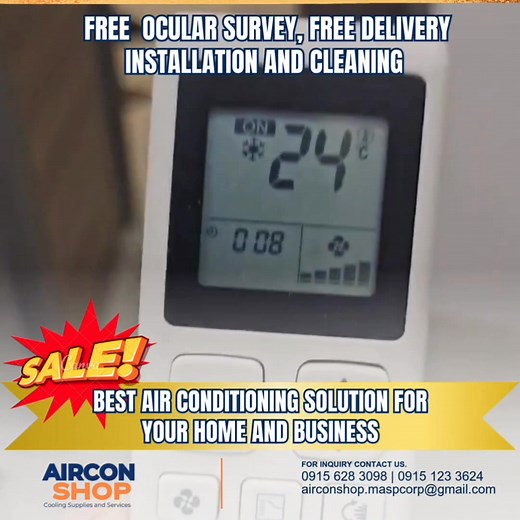 Looking for reliable and efficient air-conditioning solutions for your home or business? Aircon Shop PH is here to provide expert installation, repair, cleaning, and maintenance services. For more inquiries, please contact us: Email: airconshop.maspcorp@gmail.com Contact Numbers: 0915 628 3098 | 0915 123 3624 | 0927 906 6464 #AirconShopPH #CoolingSolutions #AirconInstallation #AirconMaintenance #ProfessionalService #Philippines | Aircon Shop PH - General Santos City | Facebook