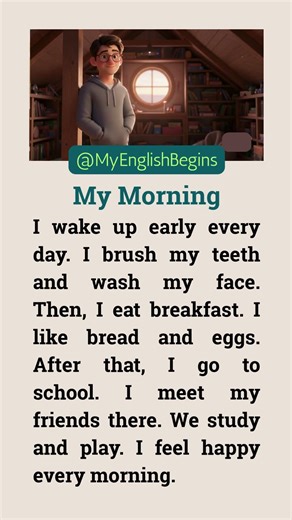 Learn Daily Verbs in English: My Morning (Shadowing) #learnenglish #speakenglish #shadowing
