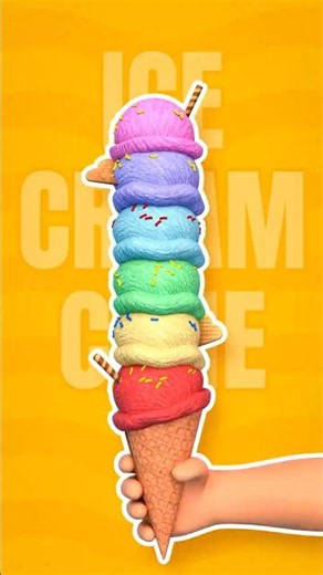 Colorful Ice Cream Tower Activity for Kids 🍦 Fun Learning for Toddlers #shorts