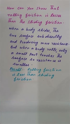 How Can You Show that Rolling Friction is Less than Sliding friction #physics #shorts