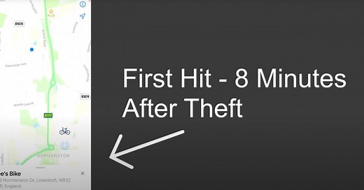AirTag test for a simulated bike theft, with impressive results - 9to5Mac