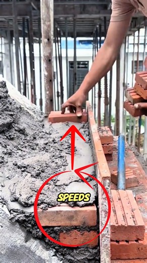 This Bricklaying Method Makes Walls Perfectly Straight | Satisfying Masonry Work.
