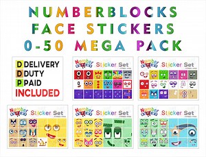 From 0 to 100 Numberblocks Stickers for Every Young Mathematician! - Etsy