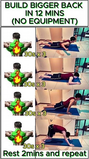 12-Minute Home Back Workout (NO EQUIPMENT) | Build a Strong & Defined Back Anywhere #homeworkout