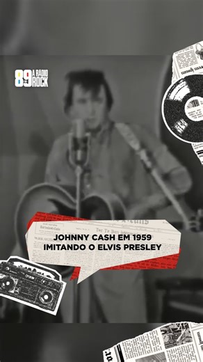 JOHNNY CASH EM 1959 IMITANDO O ELVIS PRESLEY Em 1959, Johnny Cash resolveu imitar Elvis Presley — e foi bom demais. Durante um show, Cash fez uma imitação tão precisa dos trejeitos, da voz e da presença de palco de Elvis que o público levou alguns segundos pra entender que não era o Rei do Rock ali. Não era deboche, era admiração pura. Créditos: Reprodução da Internet #89 #89fm #89aradiorock #89fmaradiorock #radiorock | A Rádio Rock
