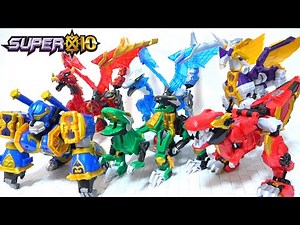 ROBOTS in "Tyrannosaurus & Velociraptor & Gorilla & Unicorn (Pegasus) & Dragon" [SUPER10]