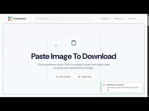 How to Use Paste Image Download Tool | TryWebKits