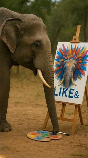 An Elephant That Paints Himself 🎨🐘 You Won’t Believe This Talent!