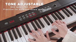 Amazon.com: STRICH 88 Key Digital Piano Full Size Electric Keyboard with Semi-Weighted Sensitive Keys, Sustain Pedal, Music Rest 900 Sounds, 700 Rhythms, Portable Design, Black, SEP-150N : Musical Instruments