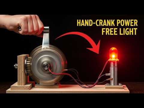 DIY Hand Crank Generator ｜｜ How to Make a Simple Dynamo Light ｜｜ Generate Your Own Electricity