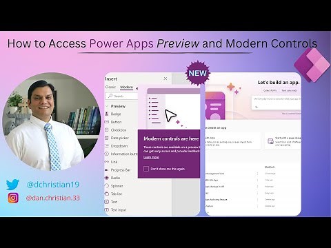 How to Access Power Apps Preview and Modern Controls