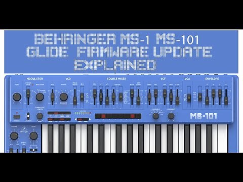 Behringer MS-1 MS-101 Glide Firmware Update Explained
