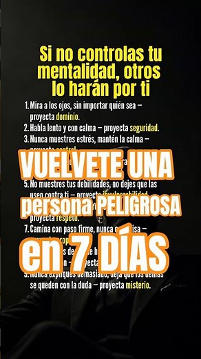 VUELVETE una PERSONA PELIGROSA en 7 DÍAS #PsicologíaOscura #estoicismo #Liderazgo #Mentalidad
