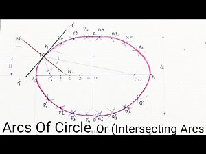 How to draw Ellipse By Arcs Of Circle Method Or Intersecting Arcs Method//Engineering Drawing