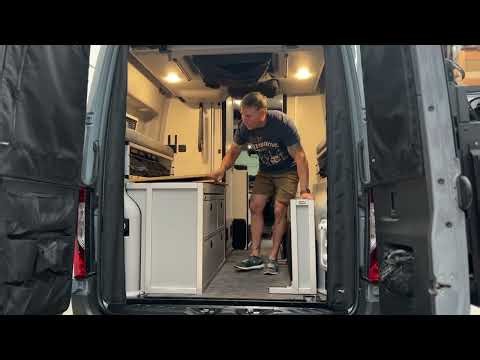 The new Garage Storage System & Countertop Seating System for the Winnebago Revel 4x4