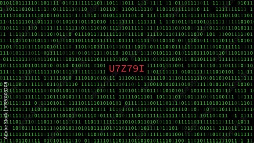 Cyber red 6 random digit code binary text data flow technology and programming background video 4k 30fps