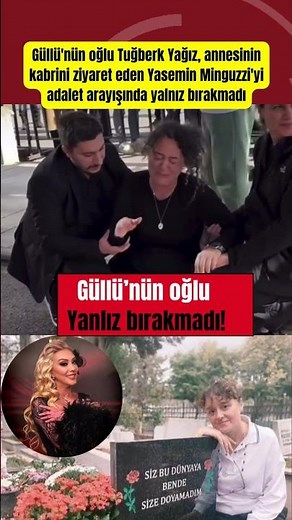 Güllü'nün oğlu Tuğberk Yağız, annesinin kabrini ziyaret eden Yasemin Minguzzi'yi yalnız bırakmadı!