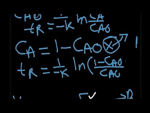 Tutorial 1 Batch reactor vs 1st order cases: 21 February 2026