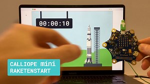 Program a Rocket Launch with Calliope mini using Mind  Editor