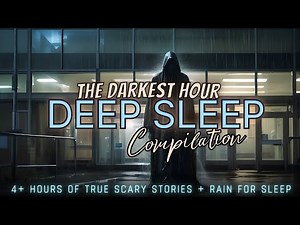 4+ Hours of TRUE Scary Stories + rain for sleep 💤 black screen, no midroll ads, just stories