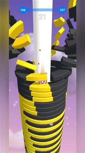 stack ball level 106 to 107 gameplay #stackball #shorts #gamingshortsyoutube