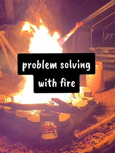 Problem solving with fire and @Not Bored Bevs #woodworking #solution #fun