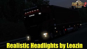 Realistic Headlights v2.1 by Leozin (1.38.x) - ETS2 mods download