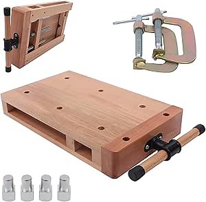 DNYSYSJ Portable Hard Wood Workbench Quick Release Woodworking Vise Desktop Work Table Work Bench with G-Type Fixing Clips & Limit Blocks for Home,Woodworking Studios,Teaching,Mechanical Maintenance