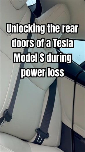 How to manually unlock the rear doors of a Tesla Model S during a power loss situation #tesla #doors