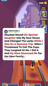 731K views · 9.9K reactions | Stepdad Moved His Spoiled Daughter Into My New House And Changed The Locks While I Was On A Business Trip. When I Threatened To Call The Cops, They Laughed At Me. I Did It, And My Mom Disowned Me For family... #reddit #redditreadings #redditstorytime #redditstories | Stories with Games | Facebook