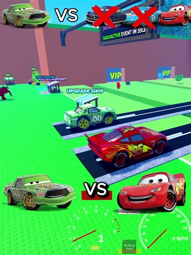 CARS VS CHICK HICKS ESCAPE THUNAMI BRAINROT #escapetsunamiforbrainrots