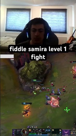 Fiddle support & samira level 1 fight - League Of Legends #leagueoflegends #fiddlesticks